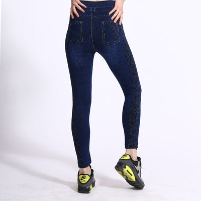 Leggings de Algodón con Estampado Floral de Enredadera Lateral - Image 9