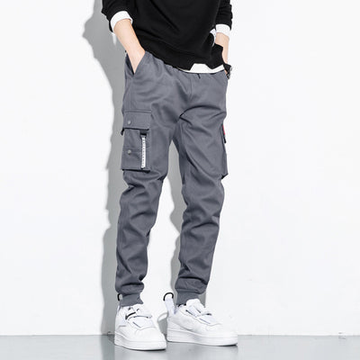 Pantalones Cargo Deportivos de Algodón Coreano Holgados - Image 4