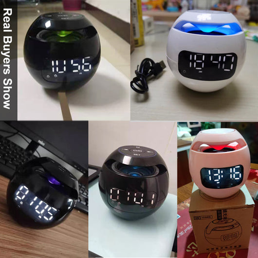 Parlante Bluetooth Dual con Alarma y Luz Nocturna Multicolor - Image 11