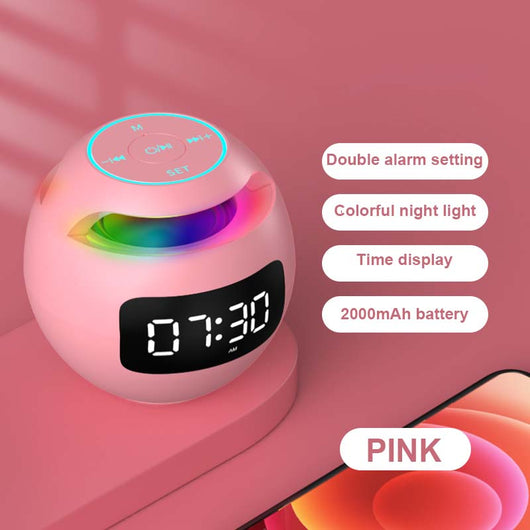 Parlante Bluetooth Dual con Alarma y Luz Nocturna Multicolor - Image 15