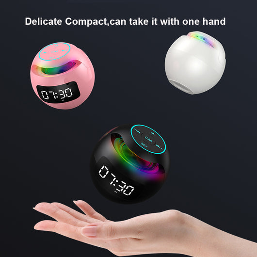 Parlante Bluetooth Dual con Alarma y Luz Nocturna Multicolor - Image 2