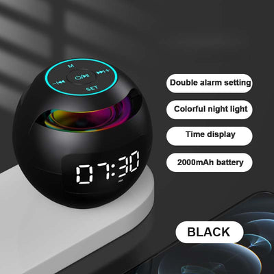 Parlante Bluetooth Dual con Alarma y Luz Nocturna Multicolor - Image 5