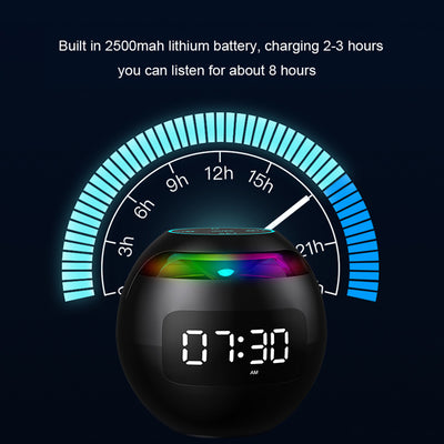 Parlante Bluetooth Dual con Alarma y Luz Nocturna Multicolor - Image 7