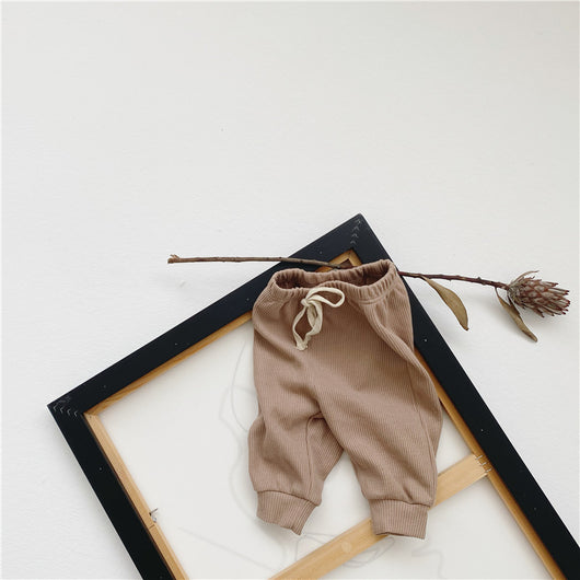 Pantalones Deportivos Holgados con Cordón para Bebé - Diseño Liso Versátil - Image 10