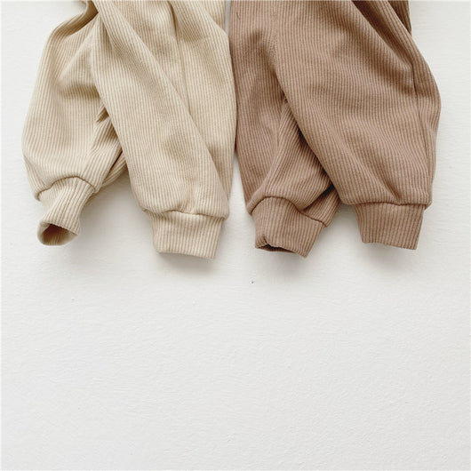 Pantalones Deportivos Holgados con Cordón para Bebé - Diseño Liso Versátil - Image 8