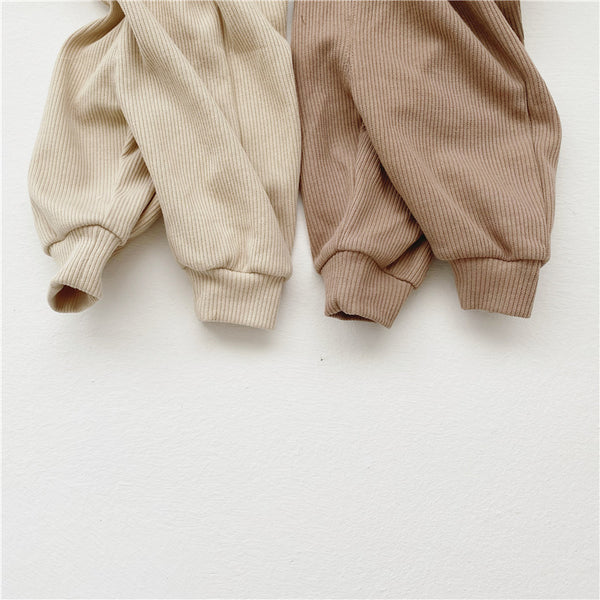 Pantalones Deportivos Holgados con Cordón para Bebé - Diseño Liso Versátil