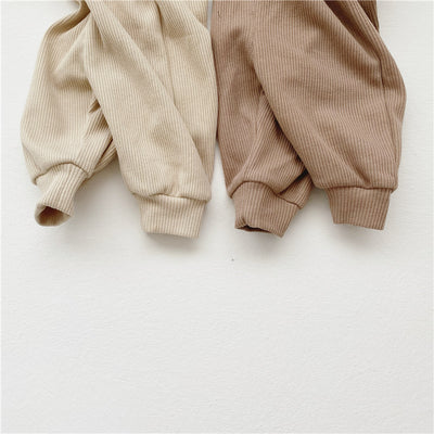 Pantalones Deportivos Holgados con Cordón para Bebé - Diseño Liso Versátil - Image 2
