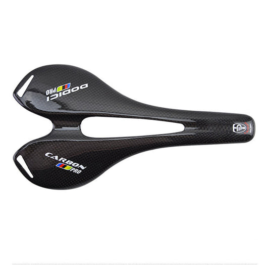 Sillín de Bicicleta DODICI Pro Fibra de Carbono 3K - Diseño Hueco Ultraligero