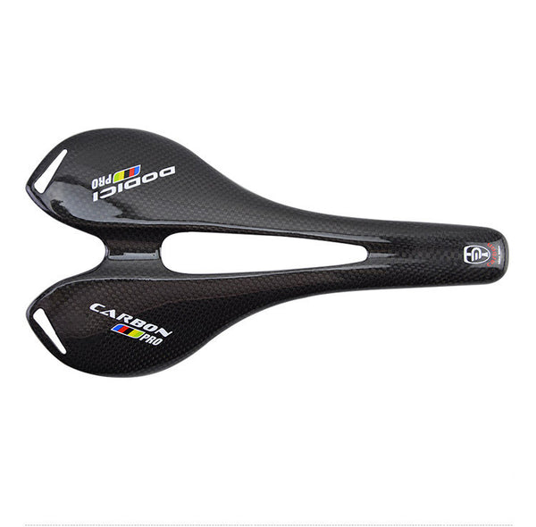 Sillín de Bicicleta DODICI Pro Fibra de Carbono 3K - Diseño Hueco Ultraligero