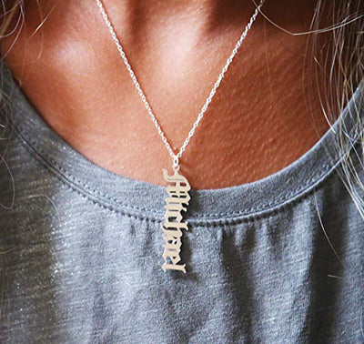 Collar Personalizado Acero Inoxidable Colgante Firma Vertical - Image 2