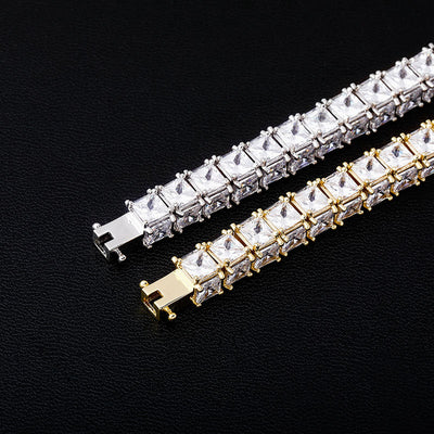 Pulsera Hip-hop Cuadrada Tres Lados con Zircones Completos - Image 4