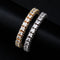 Pulsera Hip-hop Cuadrada Tres Lados con Zircones Completos