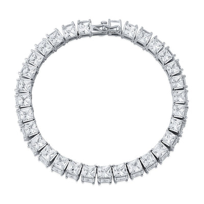 Pulsera Hip-hop Cuadrada Tres Lados con Zircones Completos - Image 3