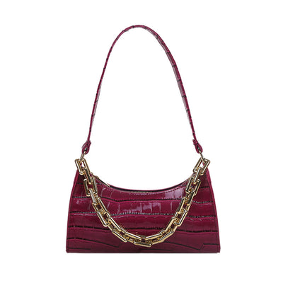 Bolso Bandolera con Cadena y Diseño Baguette Axilar - Image 23