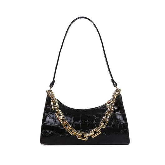 Bolso Bandolera con Cadena y Diseño Baguette Axilar - Image 6