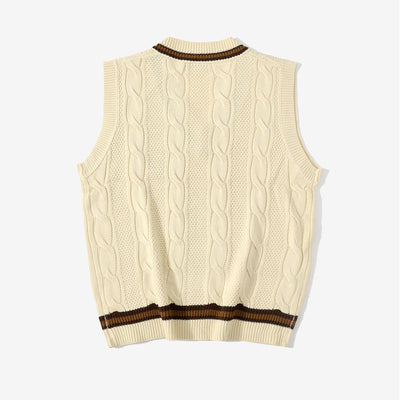 Chaleco Suéter Holgado para Hombre - Estilo Universitario Moderno - Image 10