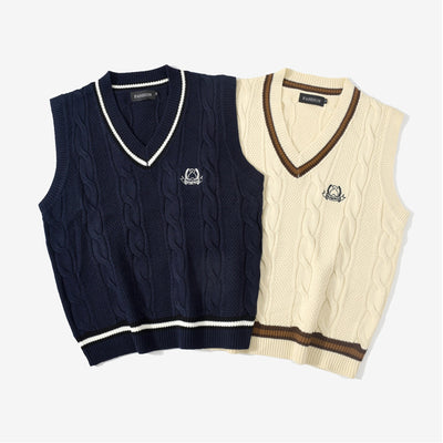 Chaleco Suéter Holgado para Hombre - Estilo Universitario Moderno