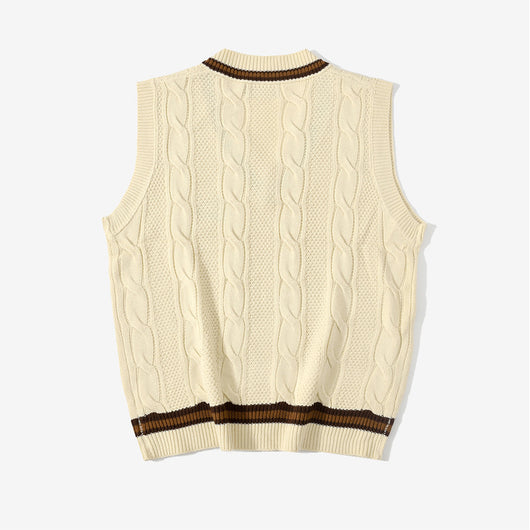 Chaleco Suéter Holgado para Hombre - Estilo Universitario Moderno - Image 3