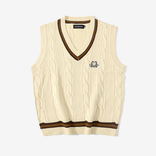 Chaleco Suéter Holgado para Hombre - Estilo Universitario Moderno - Image 2