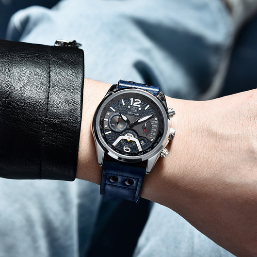 Reloj Deportivo Multifunción con Cronómetro y Correa de Cuero - Image 10