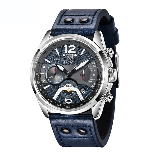 Reloj Deportivo Multifunción con Cronómetro y Correa de Cuero - Image 5