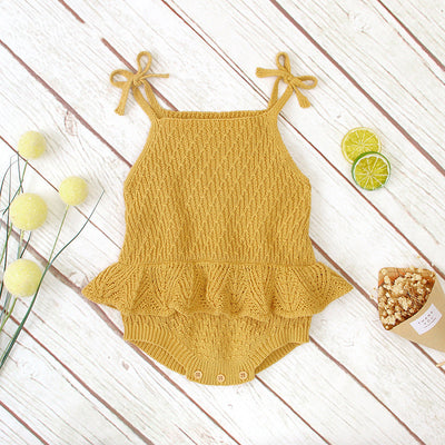 Pelele de Punto para Bebé Niña con Volantes y Tirantes - Image 13