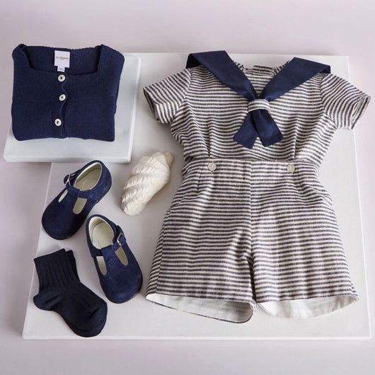 Conjunto de Hermanos Estilo Náutico en Algodón y Lino - Image 9