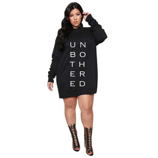 Vestido Sudadera Oversize con Estampado de Letras para Tallas Grandes - Image 15