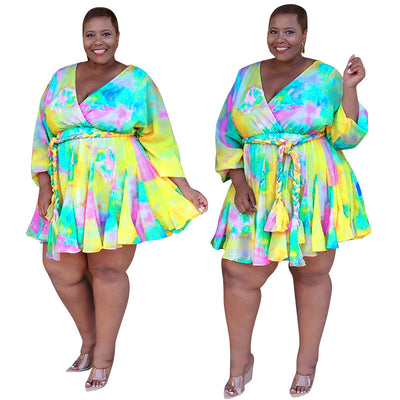 Vestido Bodycon Plisado Manga Larga Escote V para Fiesta y Club - Tallas S a 5XL - Image 11