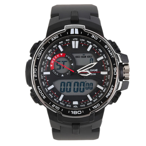 Reloj Deportivo Multifunción con Movimiento Dual e Iluminación LED