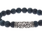 China Estilo Pattern Cylindrical Accessories Alloy Lead Color Volcanic Stone Blanco Pine Stone Bracelet Dark Verde column