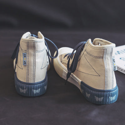 Zapatillas Canvas Altas Ulzzang Coreanas - Estilo Urbano Trendy para Mujer - Image 8