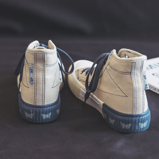 Zapatillas Canvas Altas Ulzzang Coreanas - Estilo Urbano Trendy para Mujer - Image 8