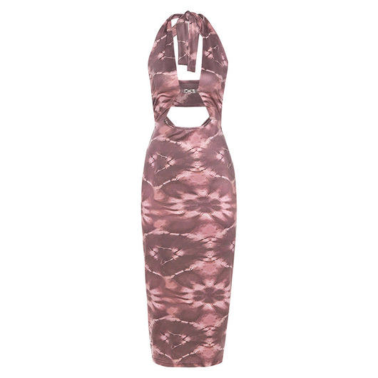 Vestido Halter Elegante con Detalle Hueco y Silueta Ajustada - Image 8