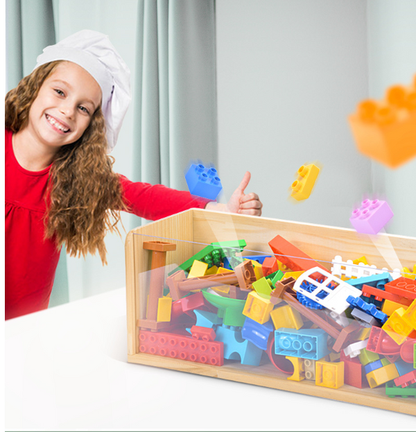 Caja de Almacenamiento Multifuncional Diseño Ladrillo para Juguetes