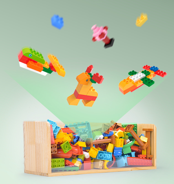 Caja de Almacenamiento Multifuncional Diseño Ladrillo para Juguetes