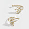 Alloy Rhinestone Dripping Eye Earrings Three-piece Suit C