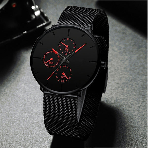 Reloj Elegante para Hombre con Malla Ultra Fina
