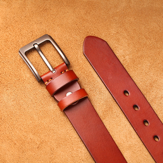 Cinturón de Cuero Genuino para Hombre con Hebilla de Pasador - Image 10