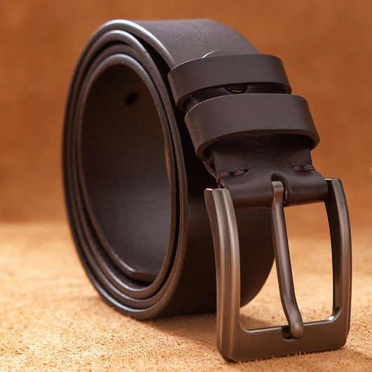 Cinturón de Cuero Genuino para Hombre con Hebilla de Pasador - Image 12