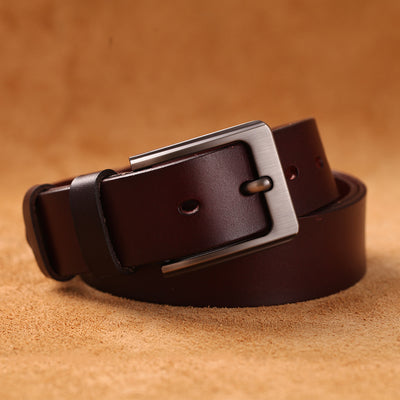 Cinturón de Cuero Genuino para Hombre con Hebilla de Pasador - Image 11