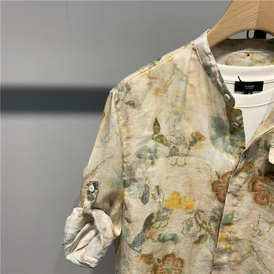 Camisa de Lino Hombre Manga Corta Cinco Puntos Ultraliviana - Image 2