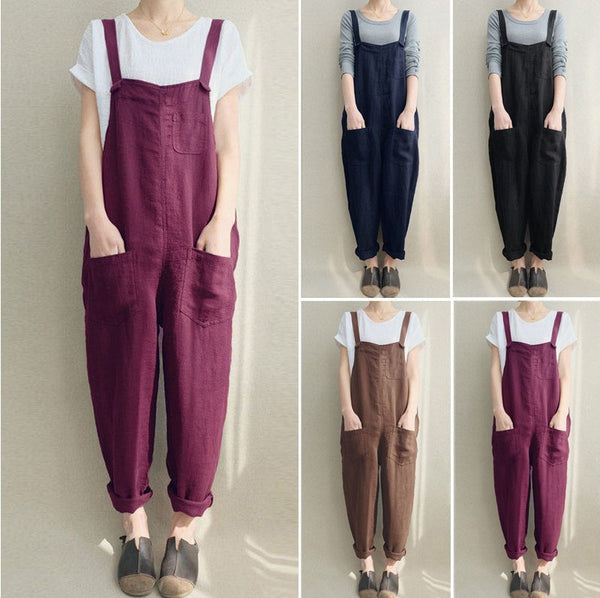 Pantalones Casuales de Lino y Algodón para Primavera y Verano - Talla Grande Transpirable