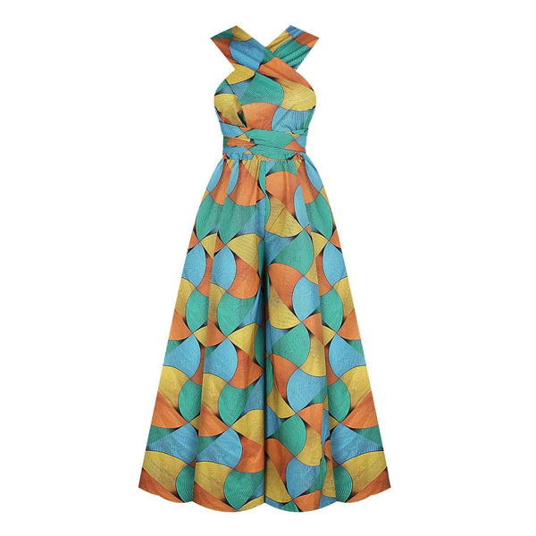 Jumpsuit Étnico Africano de Encaje para Verano