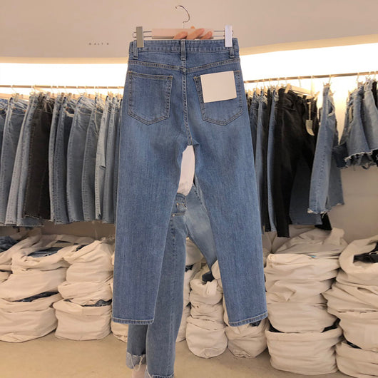 Pantalones Vaqueros Rotos de Cintura Alta Slim Fit - Diseño Casual Versátil - Image 4
