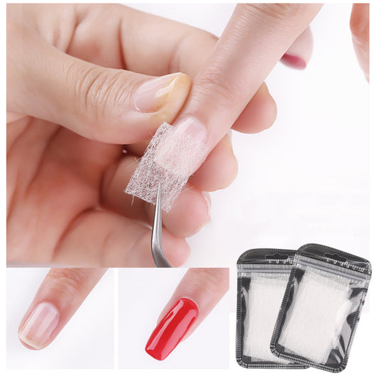 Extensiones de Uñas con Fibra de Seda - Sistema sin Papel con Pegamento Antiroturas