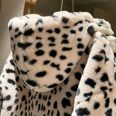 Abrigo de Cuero Sintético Estampado Leopardo para Mujer - Image 9