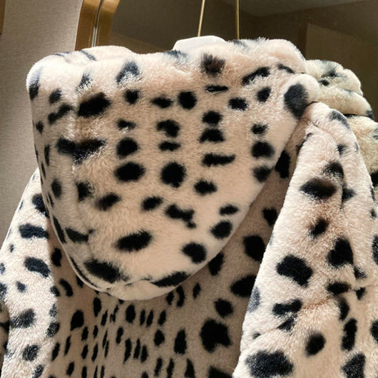 Abrigo de Cuero Sintético Estampado Leopardo para Mujer - Image 9