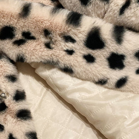 Abrigo de Cuero Sintético Estampado Leopardo para Mujer - Image 10