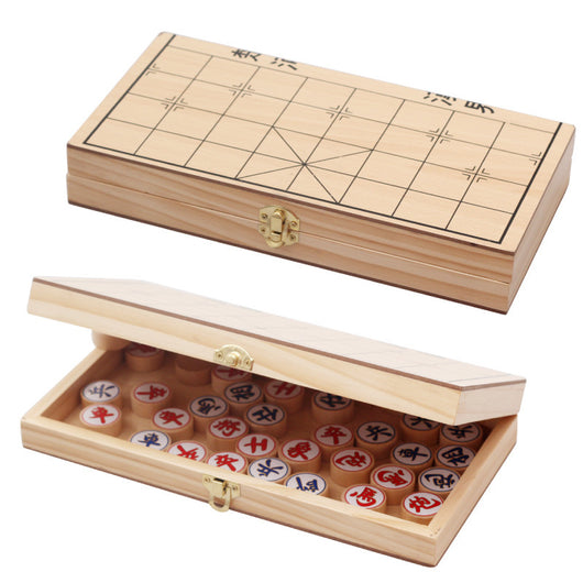 Ajedrez Chino Portátil con Tablero Plegable de Madera - Image 10